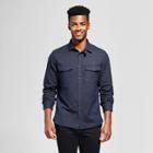 Men's Slim Fit Long Sleeve Button Down Work Shirt - Goodfellow & Co Navy