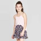 Girls' Crochet Back Tank Top - Art Class Red