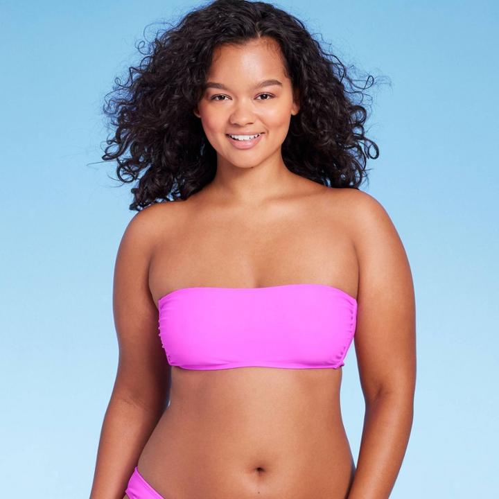 Women's Pull Over Bandeau Bikini Top - Wild Fable Orchid Purple