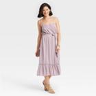 Women's Sleeveless Clip Dot Dress - Knox Rose Purple