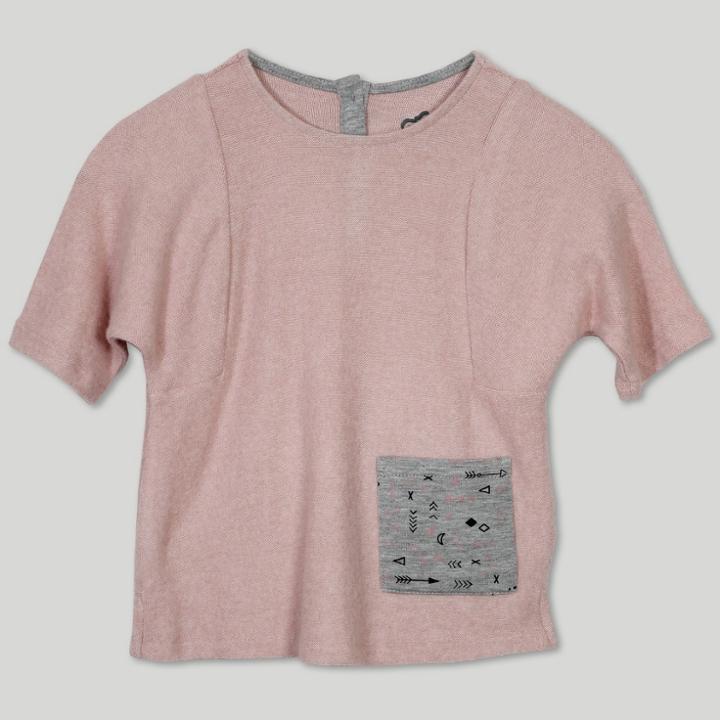 Afton Street Toddler Girls' Hacci Short Sleeve T-shirt - Pink