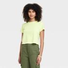Women's Short Sleeve Shrunken T-shirt - Universal Thread Yellow
