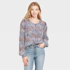 Women's Cable V-neck Pullover Sweater - Knox Rose Blue