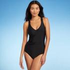 Kona Sol Women's Strappy Back High Coverage One Piece Swimsuit - Kona