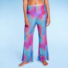 Women's Mesh Cover Up High Waist Flare Pants - Wild Fable Multi
