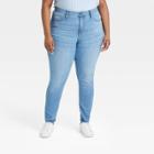 Women's Plus Size High-rise Button Fly Skinny Jeans - Ava & Viv
