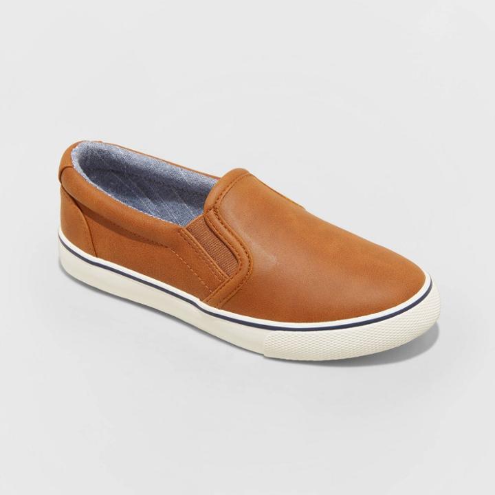 Boys' Enzo Slip-on Apparel Sneakers - Cat & Jack Cognac