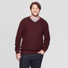 Men's Big & Tall V-neck Sweater - Goodfellow & Co Burgundy 2xbt,
