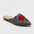 Target Women's Jen Patch Pointed Toe Mules - A New Day Green