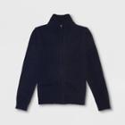 French Toast Boys' Zip Neck Uniform Pullover Sweater - Navy M, Boy's, Size:
