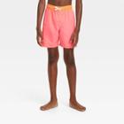 Boys' Solid Swim Shorts - Cat & Jack Neon Pink