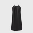 Women's Satin Slip Dress - A New Day Black