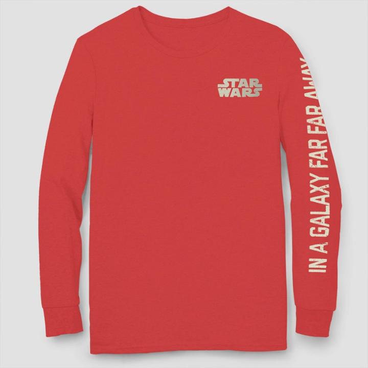 Men's Star Wars In A Galaxy Far Far Away Long Sleeve Graphic T-shirt - Red