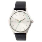 Simplify The 2400 Men's Leather Strap Watch - Gray