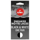Kiwi Sneaker No-tie Shoe Laces, Black And White, One Size Fits All (1 Pair), Black/green/white