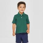 Toddler Boys' Short Sleeve Interlock Uniform Polo Shirt - Cat & Jack Green