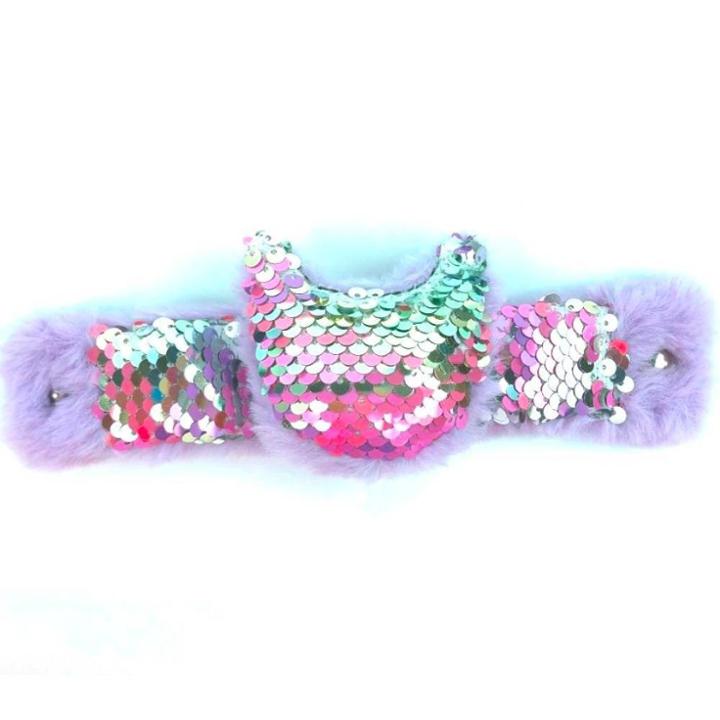 Girls' Cat Flip Sequin And Faux Fur Bracelet - Cat & Jack,