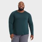 Men's Big & Tall Merino Wool Long Sleeve T-shirt - All In Motion Navy