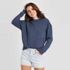 Women's Crewneck Sweatshirt - Universal Thread Navy L, Women's, Size: