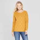 Women's Textured Dot Pullover - Jillian Nicole - Gold