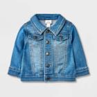 Baby Denim Jacket With Faux Pocket - Cat & Jack Light Blue Newborn