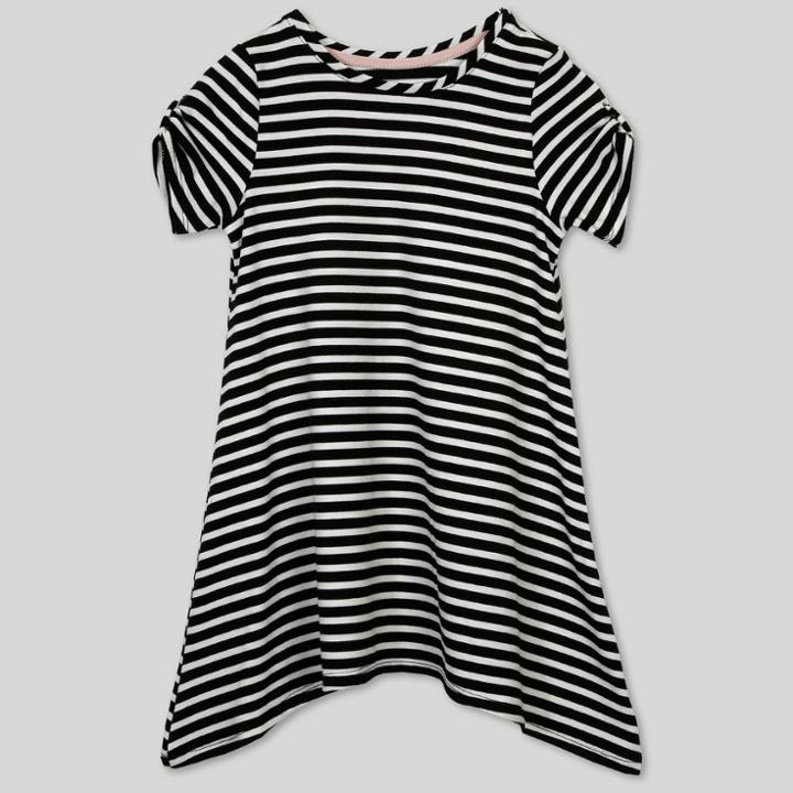 Petiteafton Street Toddler Girls' Short Sleeve Dress - Black/white