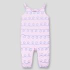 Lamaze Baby Girls' Organic Cotton Long Romper With Bow - Pink