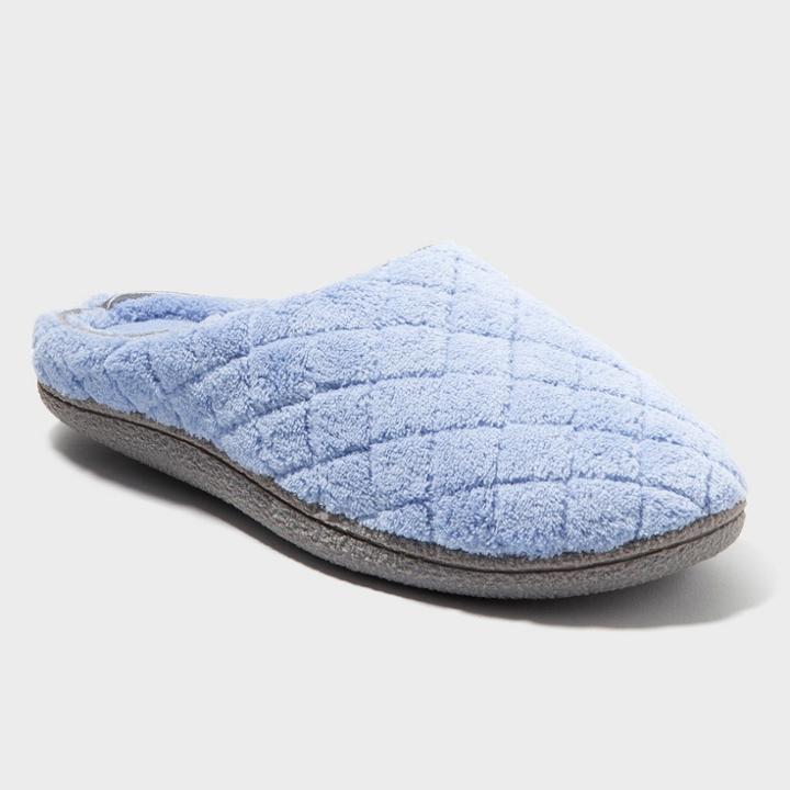Women's Dearfoams Quilted Memory Foam Clog Slipper - Iceberg Blue