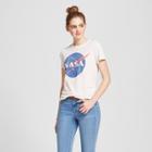 Women's Nasa Graphic T-shirt Cream Xs - Zoe+liv (juniors'), Beige