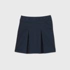 Girls' Stretch Uniform Pleated Twill Skorts - Cat & Jack Navy