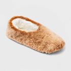 No Brand Women's Faux Fur Cozy Pull-on Slipper Socks - Camel