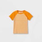 Toddler Boys' Striped Short Sleeve T-shirt - Cat & Jack Orange