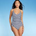 Women's Side-cinch High Coverage One Piece Swimsuit - Kona Sol Navy