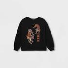 Fifth Sun Women's Plus Size Lunar New Year Tiger Graphic Sweatshirt - Black