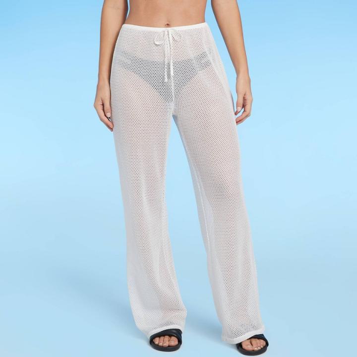 Shade & Shore Women's Crochet Lurex Cover Up Pants - Shade &