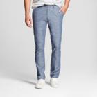Men's Slim Fit Patterned Lightweight Trouser - Goodfellow & Co Blue Chambray