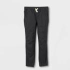 Boys' Knit & Woven Pull-on Chino Joggers - Cat & Jack Charcoal Gray