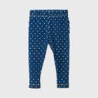 Baby Girls' Ruffle Bum Dot Long Denim - Cat & Jack Washed Indigo Newborn, Blue/blue