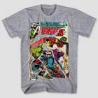 Disney Men's Marvel Avengers Comic Mashup Short Sleeve Graphic T-shirt - Iceberg Heather