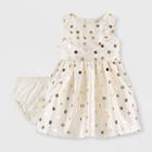 Baby Girls' Holiday Dot Dress - Just One You Made By Carter's Cream Newborn, Girl's, Yellow
