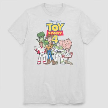 Men's Disney Pixar Toy Story 4 Group Potrait Short Sleeve Graphic T-shirt - White