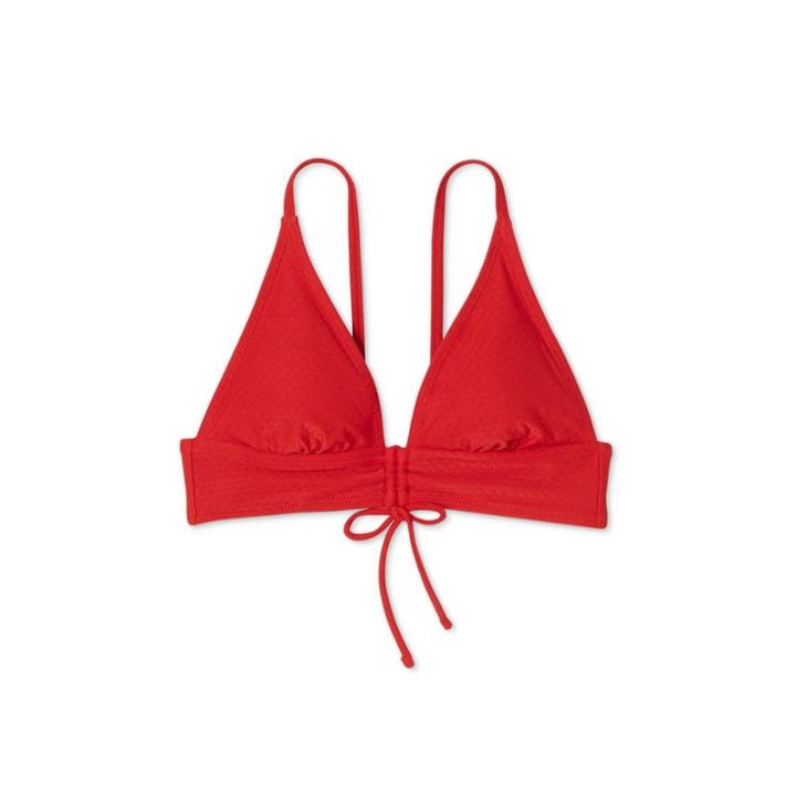 Shade & Shore Women's Longline Cinch Front Textured Bikini Top - Shade &