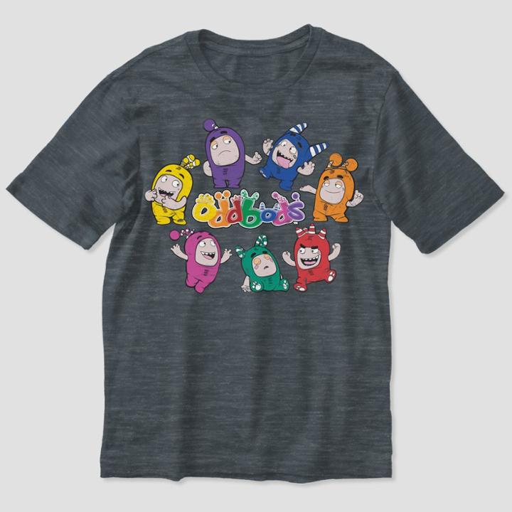 Boys' Oddbods Short Sleeve T-shirt - Charcoal Heather