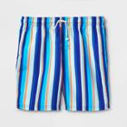 Plusboys' Striped Swim Shorts - Art Class L Husky, Blue/blue/orange