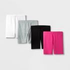 Toddler Girls' 4pk Bike Shorts - Cat & Jack White/gray/black/pink 12m, Toddler Girl's,