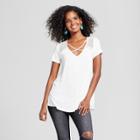Women's Cross-front T-shirt - Xhilaration (juniors') Ivory