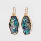 Abalone Stone Drop Earrings - A New Day Gold, Women's,