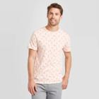 Men's Standard Fit Drinks Print Short Sleeve Novelty Crew Neck T-shirt - Goodfellow & Co Peach S, Men's, Size: