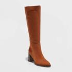 Women's Eve Tall Dress Boots - A New Day Cognac