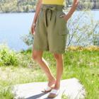 Women's High-rise Utility Bermuda Shorts - A New Day Olive Green Xs, Green Green